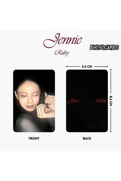Kpop Dünyasi Jennie'Ruby' Blackpink Photocards Set 4