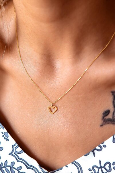 SEMİZ KUYUMCULUK Taşsız Sonsuzluk Kalp Altın Kolye