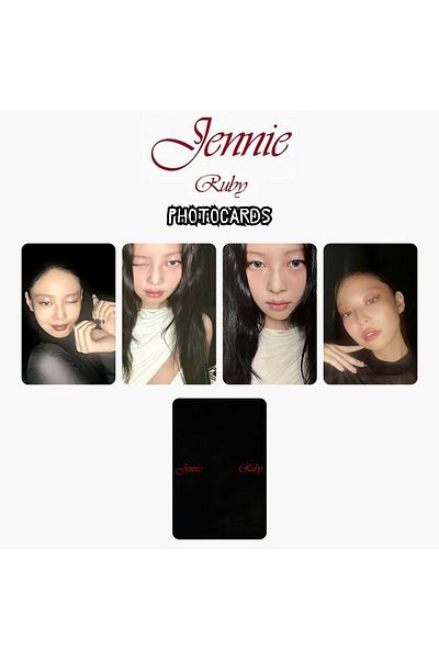 Kpop Dünyasi Jennie'Ruby' Blackpink Photocards Set 4