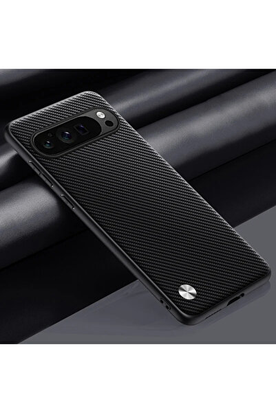 Choice جراب هاتف Pixel 9A من الجلد الفاخر باللون الأسود من ألياف الكربون لهاتف Google Pixel 10A 10 XL 9A 9 Pro XL 8Pro 7