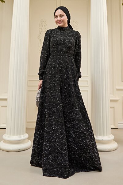InStyle Černé šaty s kamínky