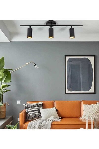 Ömür Avize Yaman Black 3 Spot LED Chandelier
