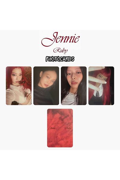 Kpop Dünyasi Jennie Blackpink "Ruby" Photocards Booklet Have Written 2