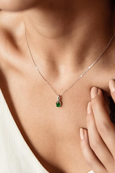 SEMİZ KUYUMCULUK Pırlanta Zümrüt Sonsuzluk Kolye