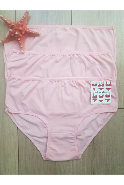 minecidem Kadın Penye Külot 3 Adet 2XL Büyük Beden