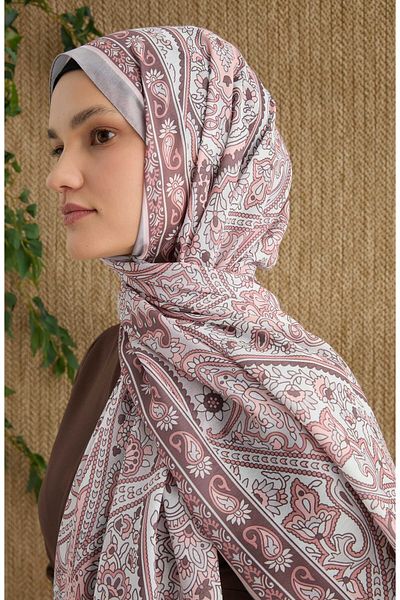 Fatma Atasoy Σάλι με έθνικ σχέδιο Hera Rose Pink