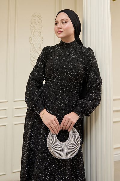 InStyle Μαύρο φόρεμα Stoned Buzy