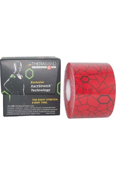 THERABAND Kinesiology Tape - Pain Tape Red 5 cm X 5 Meters