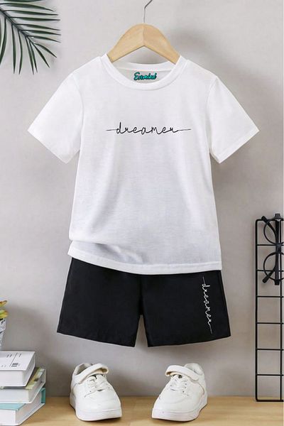 artı4 Children's Unisex Printed Shorts Suit