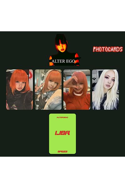 Kpop Dünyasi Blackpink Lisa'' Alter Ego'' Speedi Photocards Set