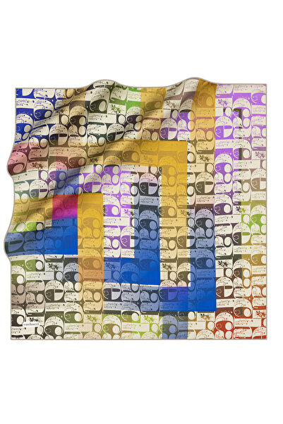 Cacharel Logo Desenli Cacharel Twill Eşarp