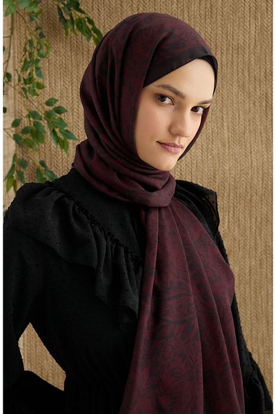 Fatma Atasoy Anna Red Ethnic Pattern Shawl