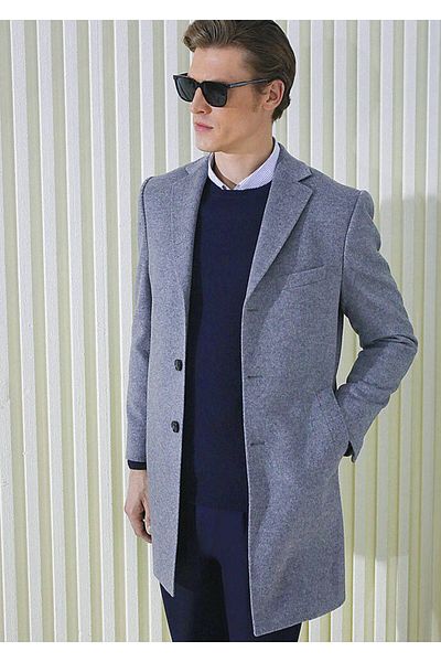Ramsey 100% Cashmere Knitwear Navy Blue Crew Neck Plain Knit