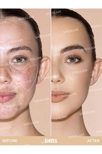 SHEGLAM لايك ماجيك 12 ساعة تغطية كاملة، شيل