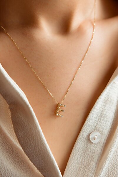 SEMİZ KUYUMCULUK Bombe E Harf Altın Kolye