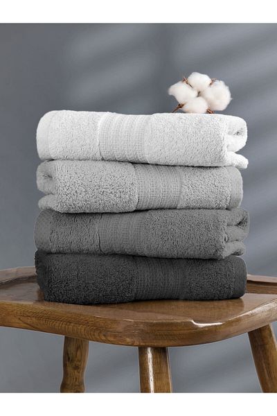 Rebeka Home Collection Σετ πετσετών Rainbow σε γκρι χρώμα