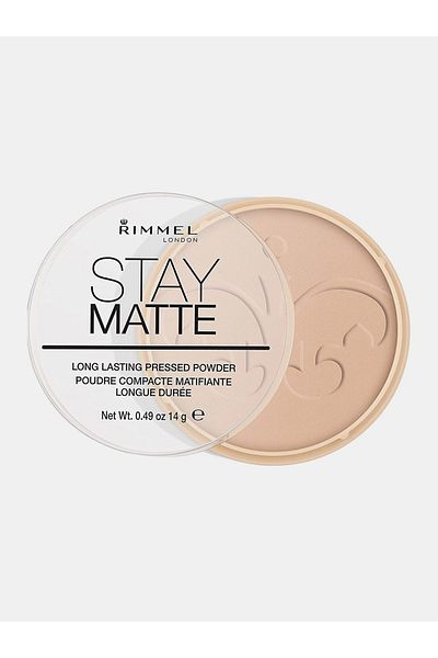 Rimmel بودرة مضغوطة طويلة الأمد ستاي مات - 005 بيج حريري