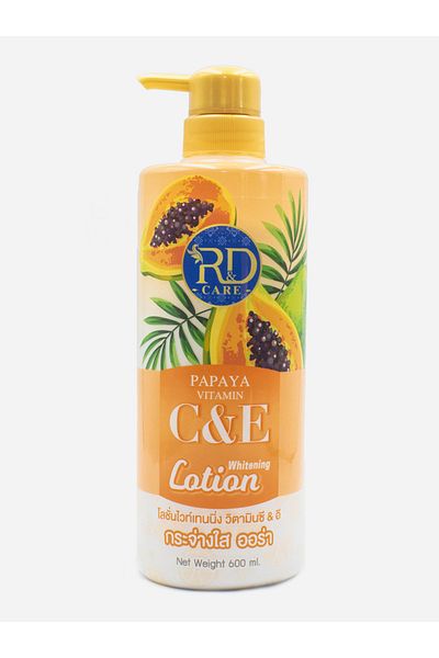 R&D CARE Papaya Vitamin C and E Whitening Body Lotion- 600 ml
