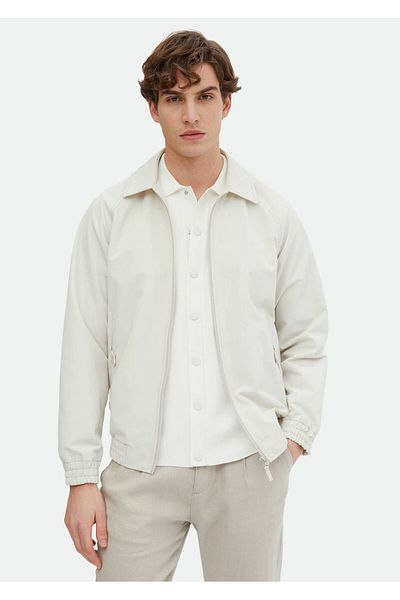 Ramsey Ecru Woven Coat
