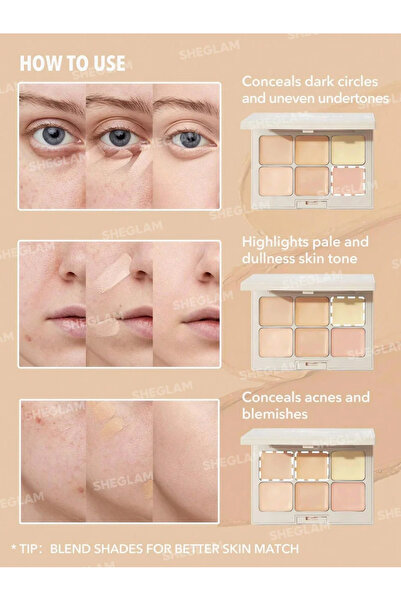 SHEGLAM Multi-Fix Concealer And Color Corrector, Vanilla