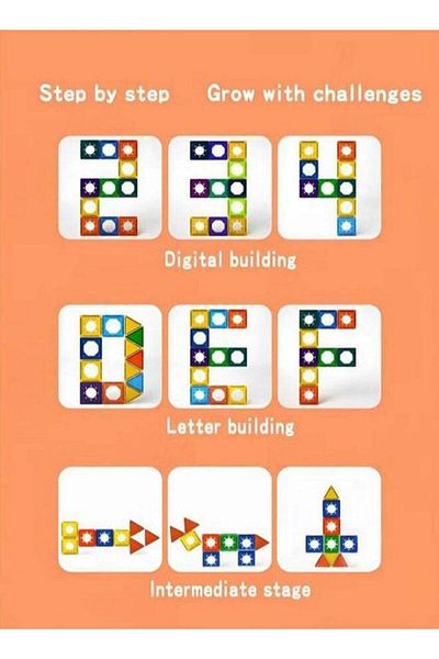 COOYA Early Learning Educational Construction Toys for Toddlers,Colourful Magnetic Puzzle Building Blocks