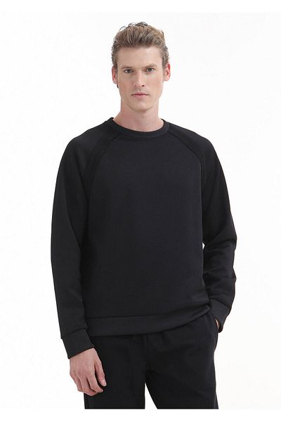 Ramsey Μαύρο φούτερ με λαιμόκοψη Crew