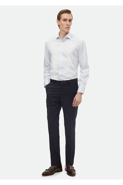 Ramsey Cămașă clasică din bumbac slim fit albastru deschis