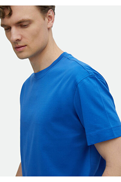 Ramsey Μπλουζάκι Blue Crew Neck 100% βαμβακερό