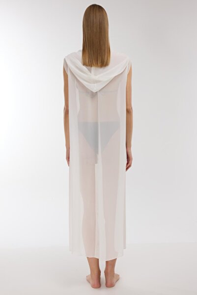 AYYILDIZ 3861 White Beach Dress