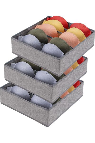 COOYA Bra Storage Drawers Organizer, Clothing Underwear Organizer, Foldable Dividers Storage Cube Bins