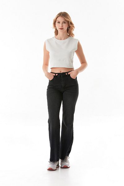 Fulla Moda Basic Ribbed Sleeveless T-Shirt