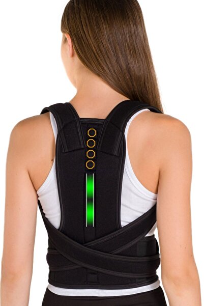 Viselia Dik Duruş Korsesi Manyetik Sırt Korsesi Kamburluk Korsesi Siyah