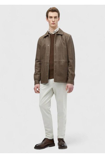 Ramsey Brown Leather Coat