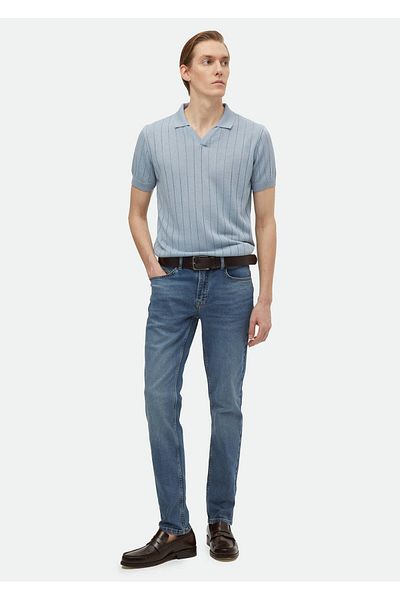 Ramsey Indigofarbene Slim-Fit-Jeans-Baumwollhose
