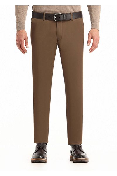 Ramsey Παντελόνι Casual Slim Fit Camel Hair Cotton Blend