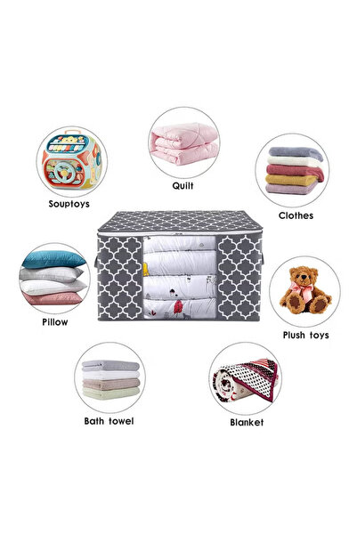 COOYA 100L Storage Bags,3 Pack Foldable Sturdy Large Blanket Clothes Organization and Storage Containers