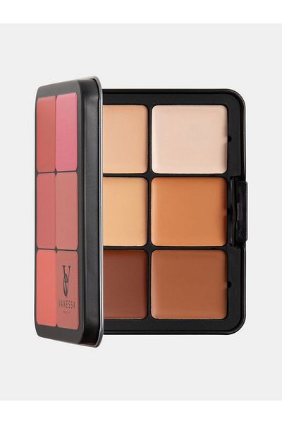 Vanessa Make Up لوحة كريم أحمر الخدود والكونتور، أ