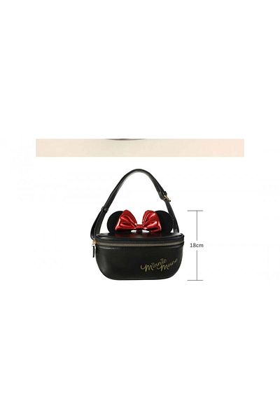 Miniso Shoulder Bag - Minnie Mouse Collection - Black - 21x7x18 cm