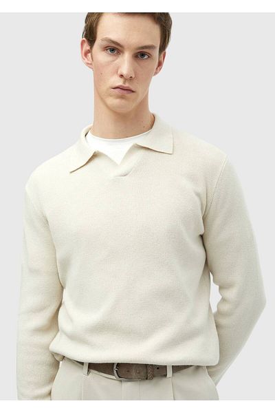Ramsey Πλεκτό μαλλί Polo Neck με ανάμειξη μασίφ πλεκτό