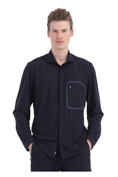 Ramsey Πουκάμισο Navy Blue Regular Fit Classic
