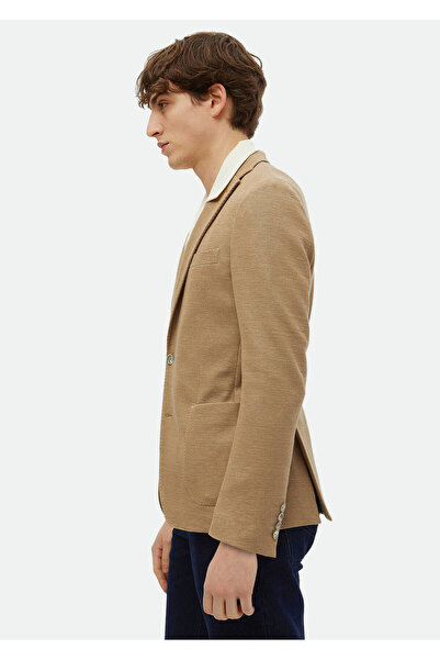 Ramsey Πλεκτό μπουφάν Mink Color Slim Fit Cotton Blend