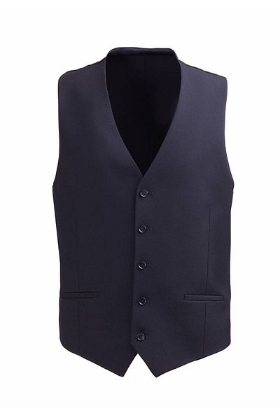 Ramsey Μπλε Navy Casual μονόχρωμο γιλέκο