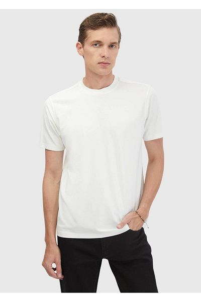 Ramsey Ecru Crew Neck T-shirt