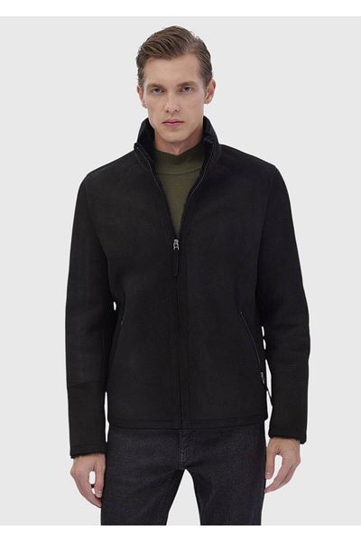 Ramsey Black Leather Coat