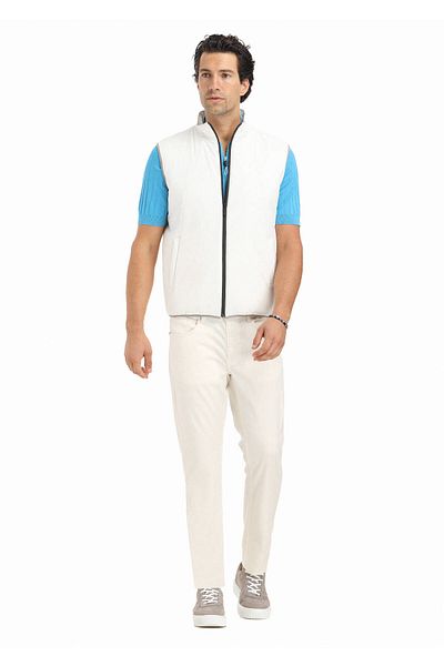 Ramsey Ecru Woven Sports Vest - Comfortable and Stylish Design