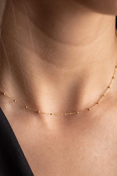 SEMİZ KUYUMCULUK Dorica Toplu Minimal Altın Kolye