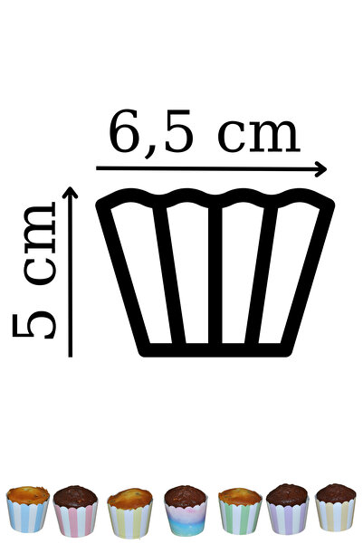 Larenya Cupcake Kalıbı & Kek Kapsülü & Doğum Günü Partisi & Muffin Kek Kalıbı & 25'li Kek Kalıbı
