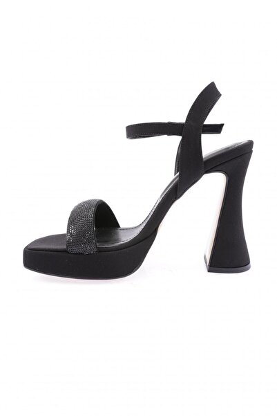 DGN 3588-23y Women's Crystal Stone Banded Thick Heeled Sandals