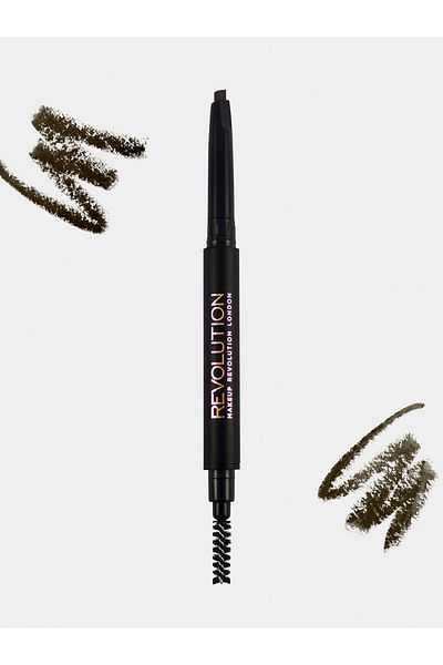 Revolution Duo Brow Definer Pencil, Medium Brown