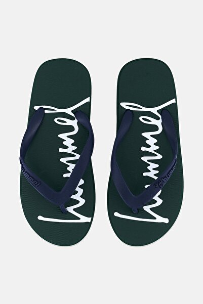 hummel Kids Boy Brand Logo Flip Flop Slippers, Green